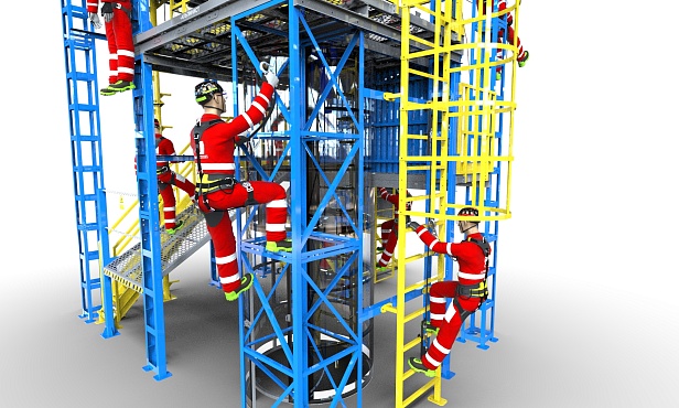 г.Новочебоксарск.На «Химпроме» открыт «Альпинист» – первый в Чувашии полигон обучения высотным работам